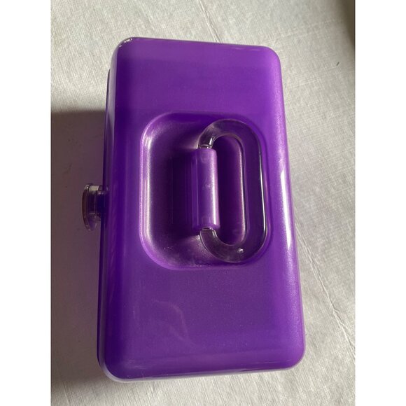 Caboodle Purple Transparent Plastic Storage Container With Handle & Secure Latch - Picture 2 of 13
